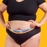 FLO Menstruační kalhotky černé 3XL