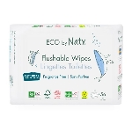 Eco by Naty Vlhčené splachovatelné ubrousky s funkcí toaletního papíru bez vůně 42 ks