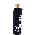 Drink it Skleněná láhev s neoprénovým obalem Triangl 350ml