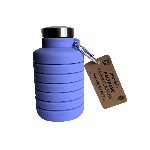 Pandoo Skládací silikonová láhev na pití 700 ml fialová