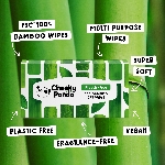 Cheeky Panda Jednorázové bambusové multifunkční suché ubrousky balení 100 ks