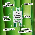 Cheeky Panda Jednorázové kapesní bambusové kapesníky bílé 3 vrstvé balení 8 ks