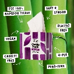 Cheeky Panda Jednorázové bambusové kapesníky s balzámem bílé 4 vrstvé balení v boxu 48 ks