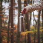 Pandoo Nerezová termoska s bambusovým víčkem 350 ml