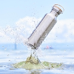 Pandoo Nerezová lahev na vodu s bambusovým víčkem 750 ml