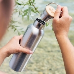 Pandoo Nerezová termoska s bambusovým víčkem 1000 ml